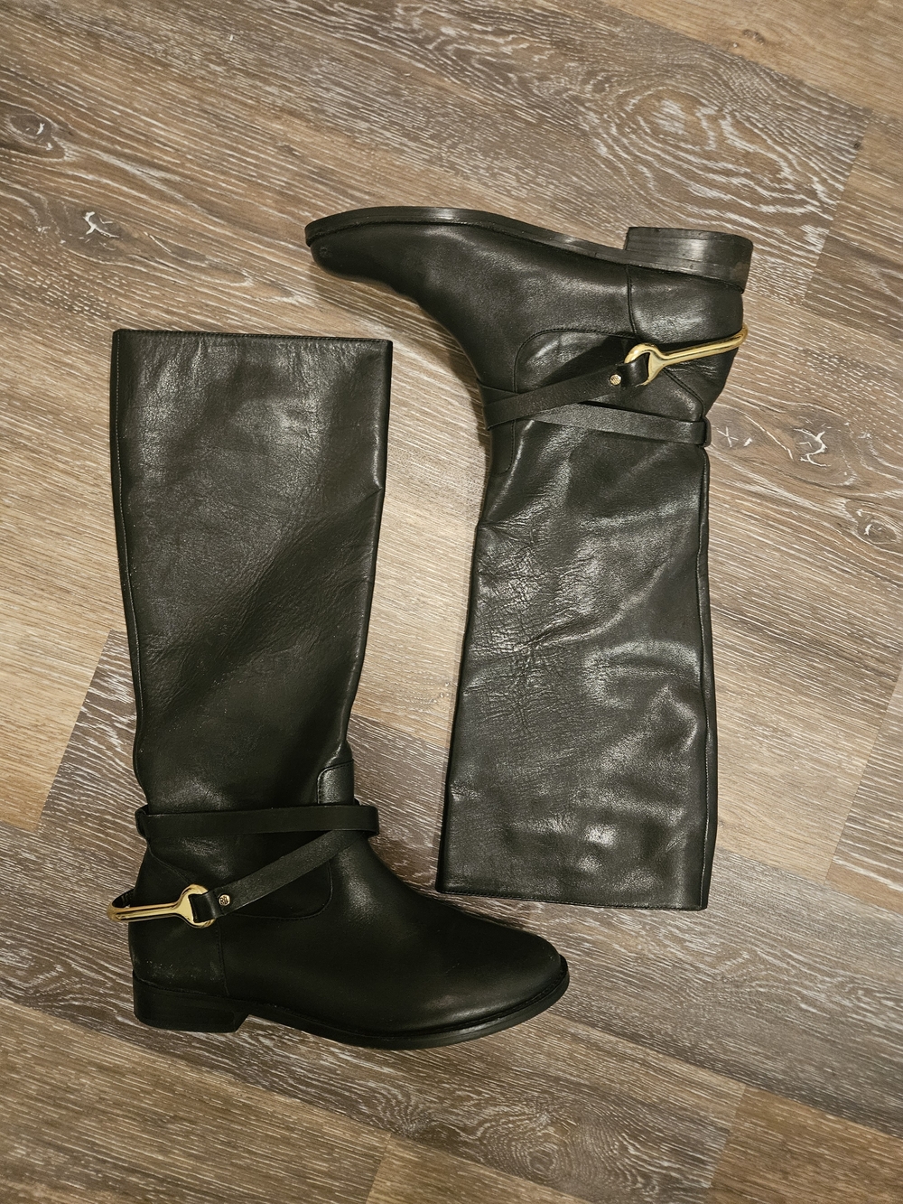 Ralph Lauren - Women's Jenny Black Leather Riding Boots
